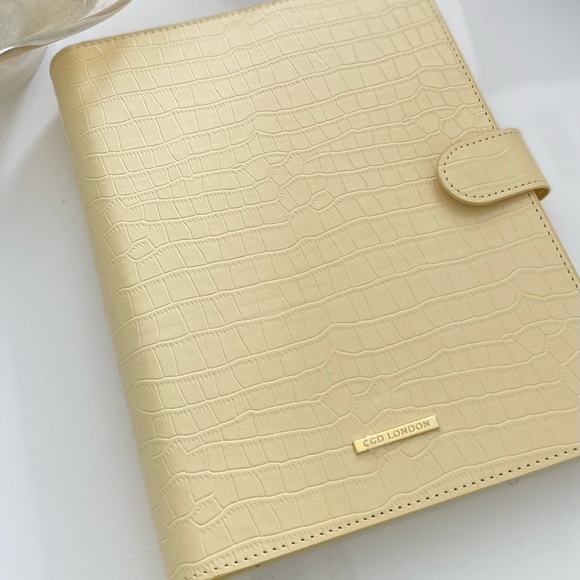 CGD London Pale Yellow Croc Agenda